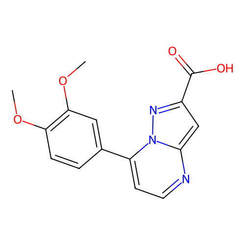7-(3,4-Dimethoxyphenyl)pyrazolo[1,5-a]pyrimidine-2-carboxylic acid structure
