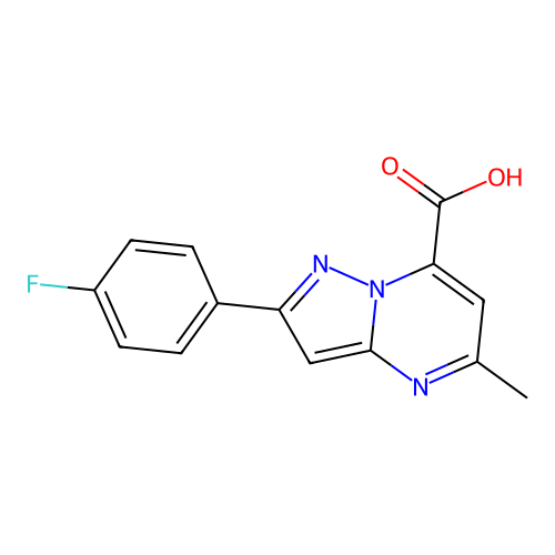 2-(4-Fluorophenyl)-5-methylpyrazolo[1,5-a]pyrimidine-7-carboxylic acid structure