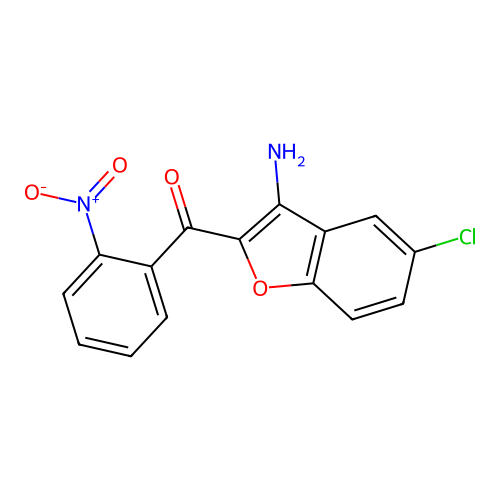 (3-Amino-5-chloro-2-benzofuranyl)(2-nitrophenyl)methanone structure