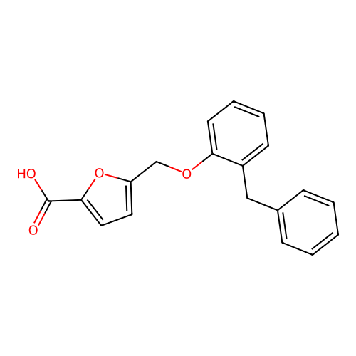 5-[(2-Benzylphenoxy)methyl]furan-2-carboxylic acid structure