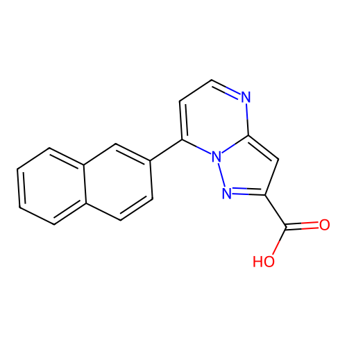 7-(Naphthalen-2-yl)pyrazolo[1,5-a]pyrimidine-2-carboxylic acid structure