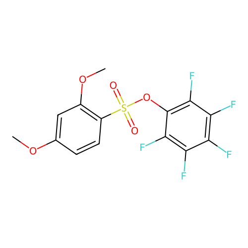 2,3,4,5,6-Pentafluorophenyl 2,4-dimethoxybenzenesulfonate structure