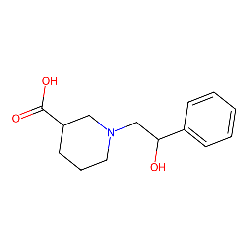 1-(2-Hydroxy-2-phenylethyl)piperidine-3-carboxylic acid structure