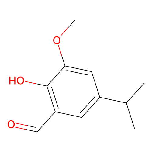 2-Hydroxy-5-isopropyl-3-methoxybenzaldehyde structure