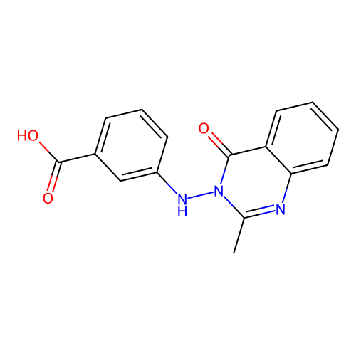 3-((2-Methyl-4-oxoquinazolin-3(4H)-yl)amino)benzoic acid structure