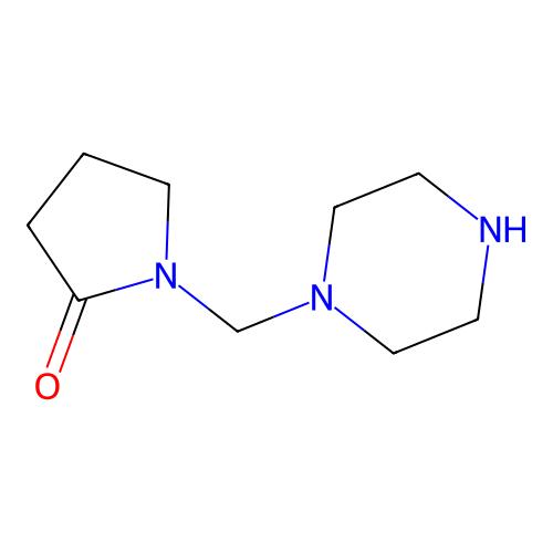 1-(Piperazin-1-ylmethyl)pyrrolidin-2-one structure