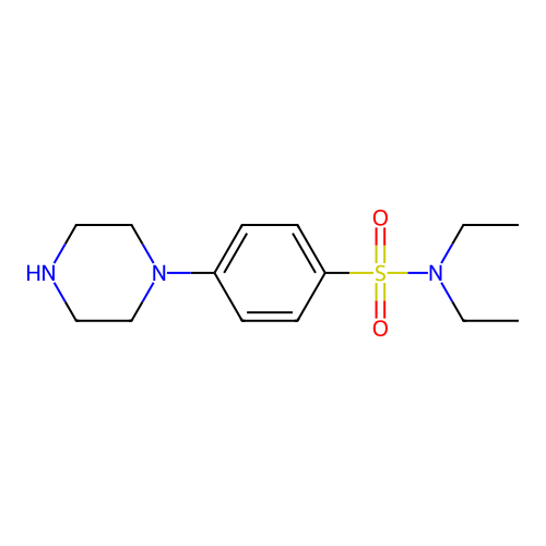 N,N-diethyl-4-piperazin-1-yl-benzenesulfonamide structure
