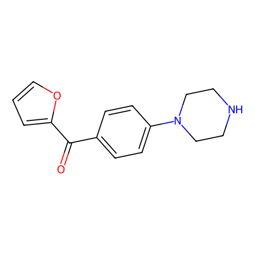 Furan-2-yl-(4-piperazin-1-yl-phenyl)-methanone structure