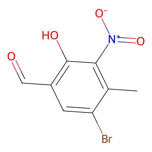 5-Bromo-2-hydroxy-4-methyl-3-nitrobenzaldehyde structure