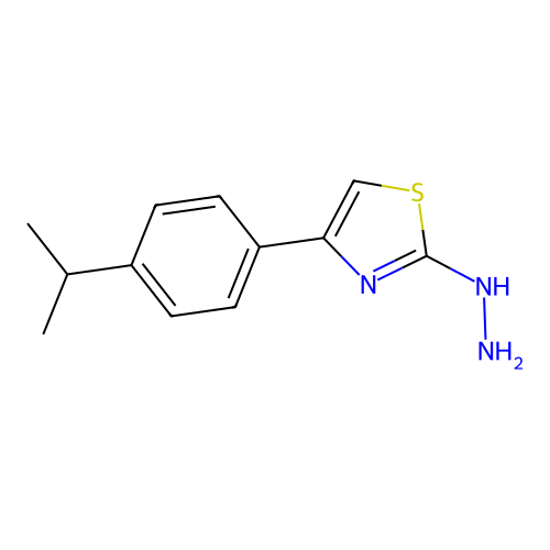 2-Hydrazinyl-4-(4-isopropylphenyl)thiazole structure