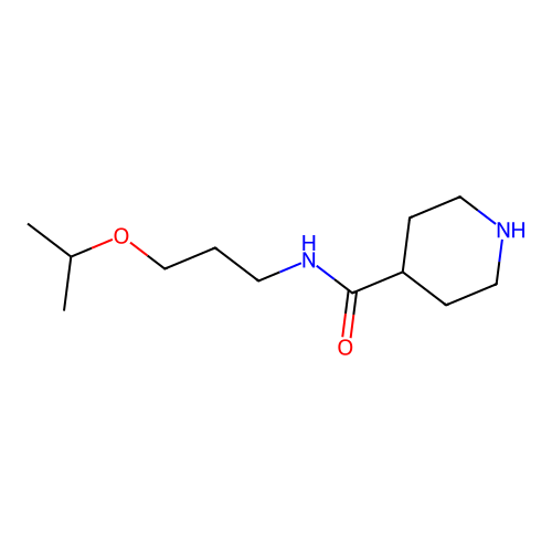 N-[3-(propan-2-yloxy)propyl]piperidine-4-carboxamide structure