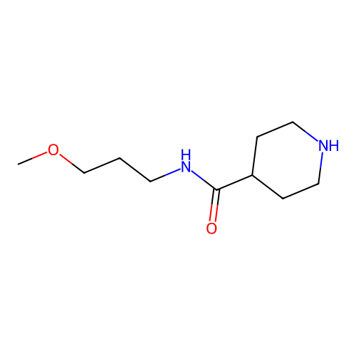 N-(3-methoxypropyl)piperidine-4-carboxamide structure