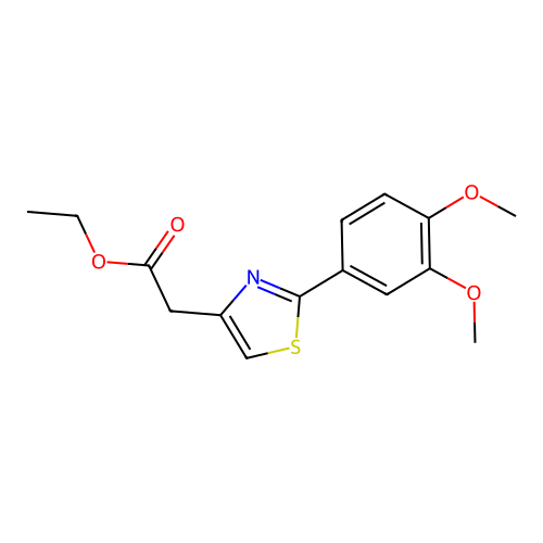 Ethyl 2-(2-(3,4-dimethoxyphenyl)thiazol-4-yl)acetate structure