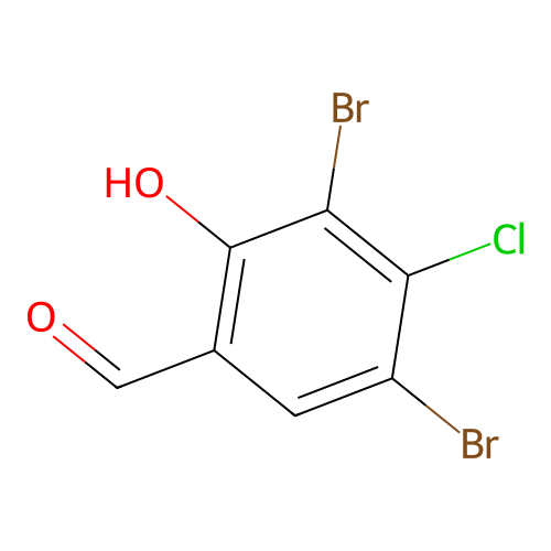 3,5-Dibromo-4-chloro-2-hydroxybenzaldehyde structure