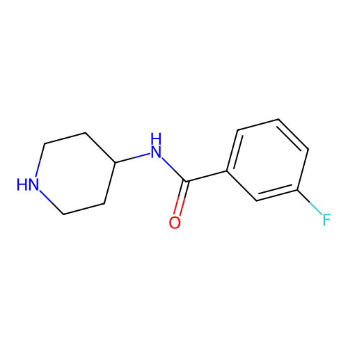 3-fluoro-N-(piperidin-4-yl)benzamide structure