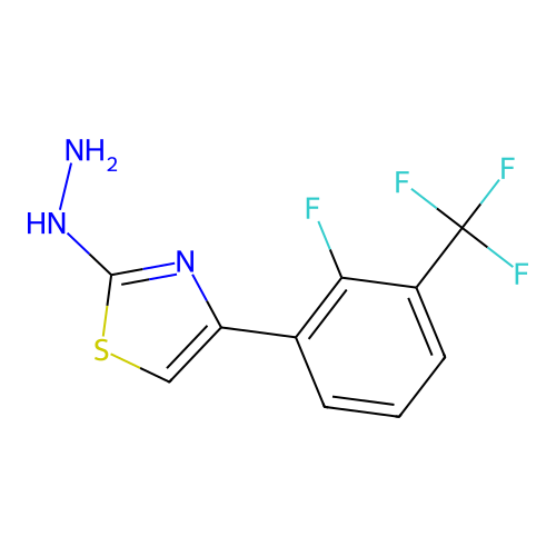 4-(2-Fluoro-3-(trifluoromethyl)phenyl)-2-hydrazinylthiazole structure
