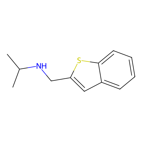 Benzo[b]thiophen-2-ylmethyl-isopropyl-amine structure