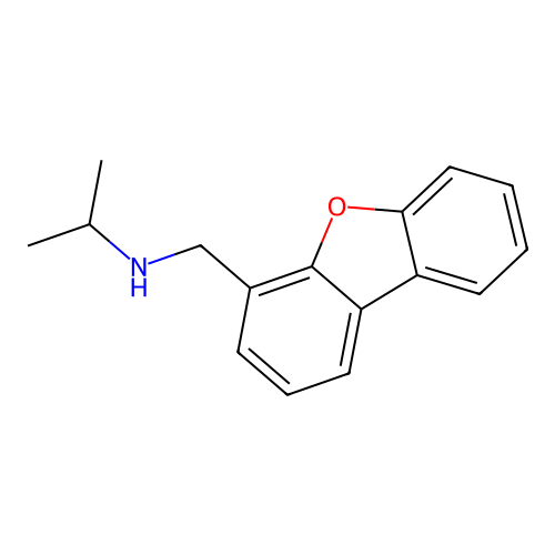 N-(dibenzofuran-4-ylmethyl)propan-2-amine structure