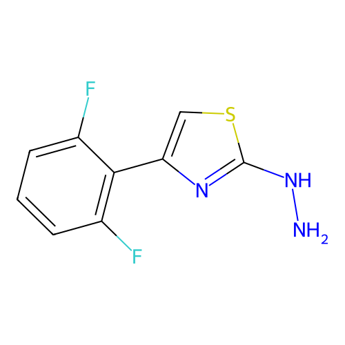 4-(2,6-Difluorophenyl)-2-hydrazinylthiazole structure