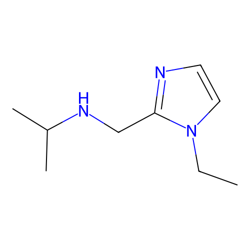 (1-Ethyl-1H-imidazol-2-ylmethyl)-isopropyl-amine structure