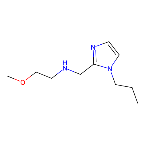 (2-Methoxy-ethyl)-(1-propyl-1H-imidazol-2-ylmethyl)-amine structure