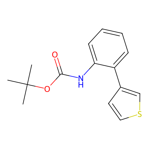 tert-Butyl (2-(thiophen-3-yl)phenyl)carbamate structure