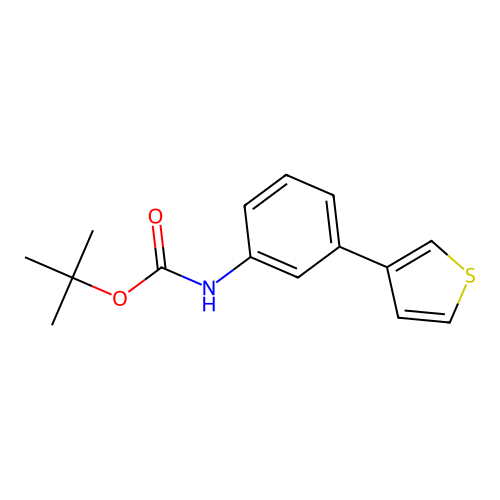 tert-Butyl (3-(thiophen-3-yl)phenyl)carbamate structure