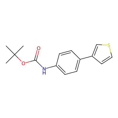 tert-Butyl (4-(thiophen-3-yl)phenyl)carbamate structure