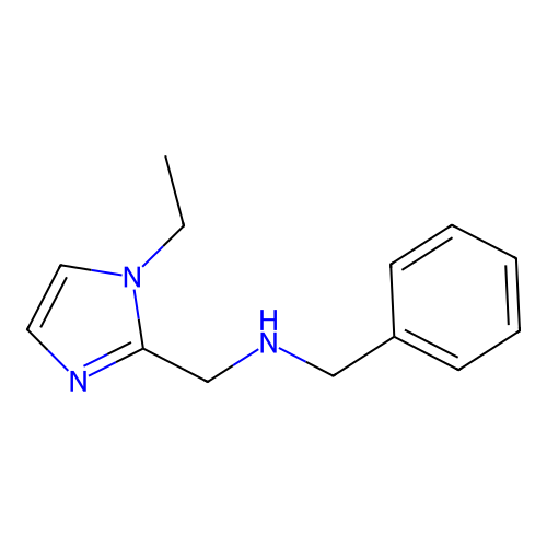 Benzyl-(1-ethyl-1H-imidazol-2-ylmethyl)-amine structure
