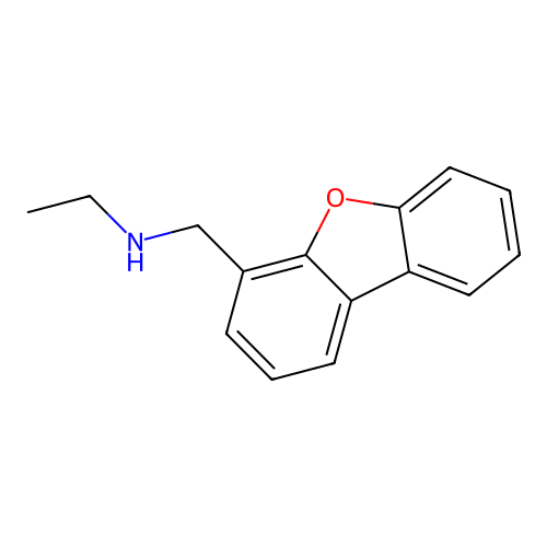 Dibenzofuran-4-ylmethyl-ethyl-amine structure