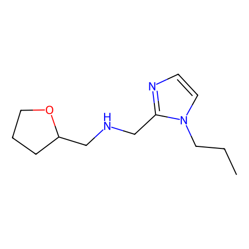 (1-Propyl-1H-imidazol-2-ylmethyl)-(tetrahydro-furan-2-ylmethyl)-amine structure