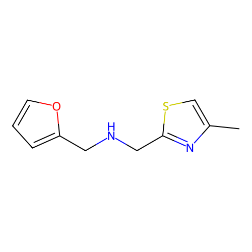 Furan-2-ylmethyl-(4-methyl-thiazol-2-ylmethyl)-amine structure