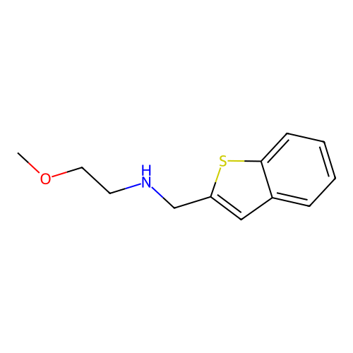Benzo[b]thiophen-2-ylmethyl-(2-methoxyethyl) amine structure