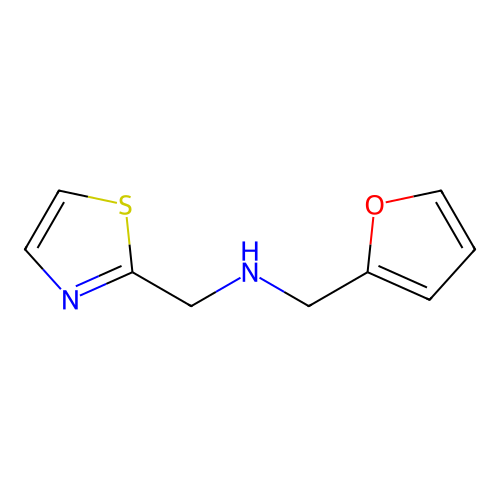 Furan-2-ylmethyl-thiazol-2-ylmethyl-amine structure