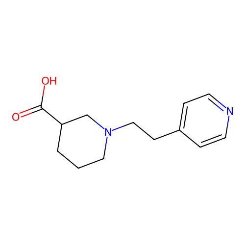 1-(2-Pyridin-4-ylethyl)piperidine-3-carboxylic acid structure