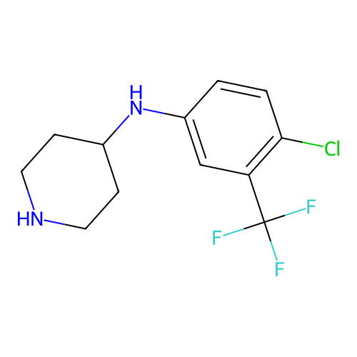 N-(4-Chloro-3-(trifluoromethyl)phenyl)piperidin-4-amine structure