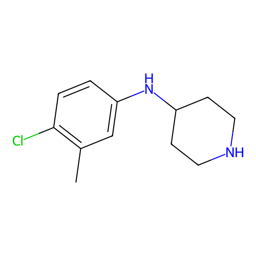 N-(4-chloro-3-methylphenyl)piperidin-4-amine structure