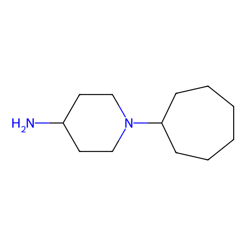 1-Cycloheptyl-4-piperidinamine structure