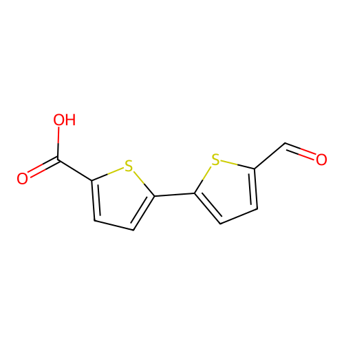 5-(5-formylthiophen-2-yl)thiophene-2-carboxylic Acid structure
