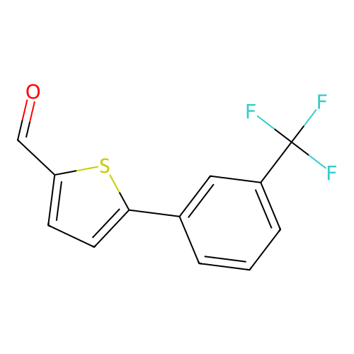 5-[3-(Trifluoromethyl)phenyl]thiophene-2-carbaldehyde structure