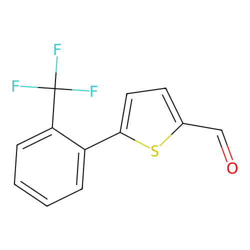 5-(2-Trifluoromethyl-phenyl)-thiophene-2-carbaldehyde structure