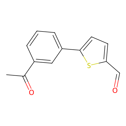 5-(3-Acetylphenyl)thiophene-2-carbaldehyde structure