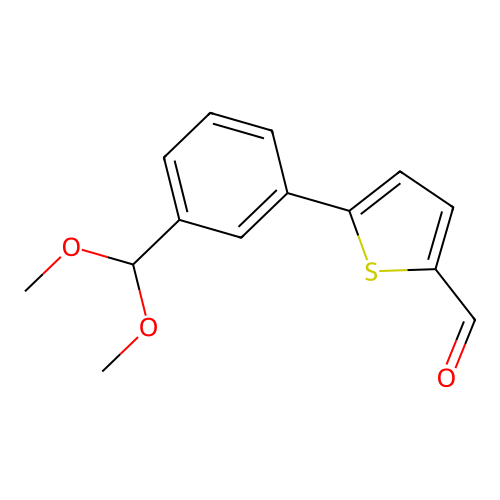 5-(3-Dimethoxymethyl-phenyl)-thiophene-2-carbaldehyde structure
