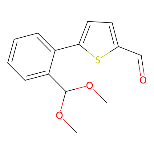 5-(2-(Dimethoxymethyl)phenyl)thiophene-2-carbaldehyde structure