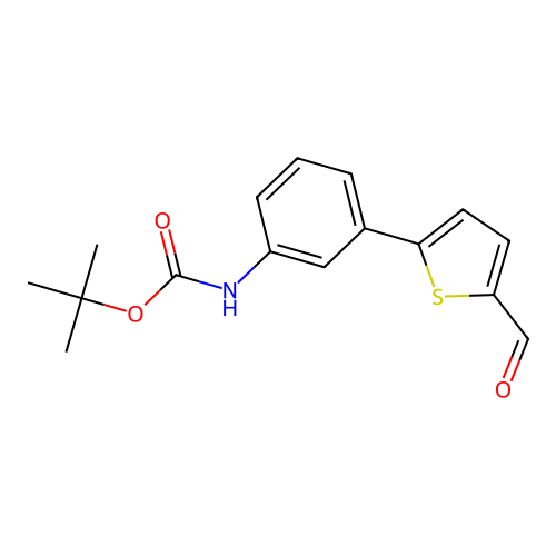 tert-Butyl (3-(5-formylthiophen-2-yl)phenyl)carbamate structure