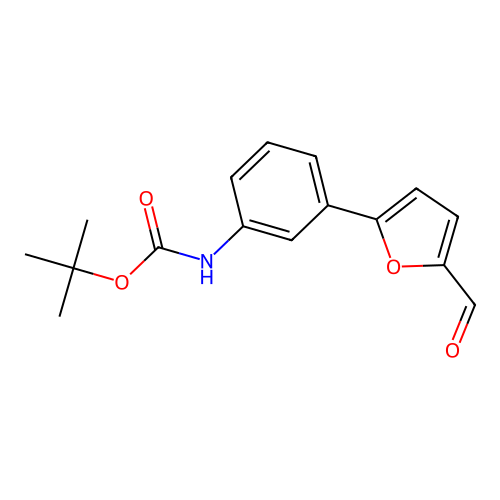 tert-Butyl (3-(5-formylfuran-2-yl)phenyl)carbamate structure