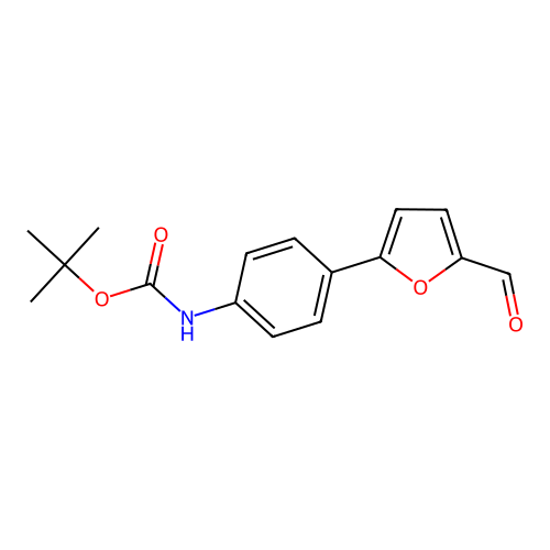 tert-Butyl (4-(5-formylfuran-2-yl)phenyl)carbamate structure