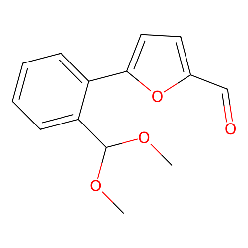5-(2-(Dimethoxymethyl)phenyl)furan-2-carbaldehyde structure