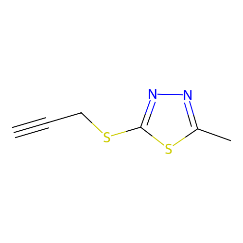 2-Methyl-5-prop-2-ynylsulfanyl-1,3,4-thiadiazole structure