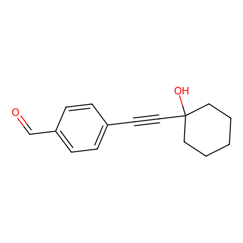 4-(1-Hydroxy-cyclohexylethynyl)-benzaldehyde structure